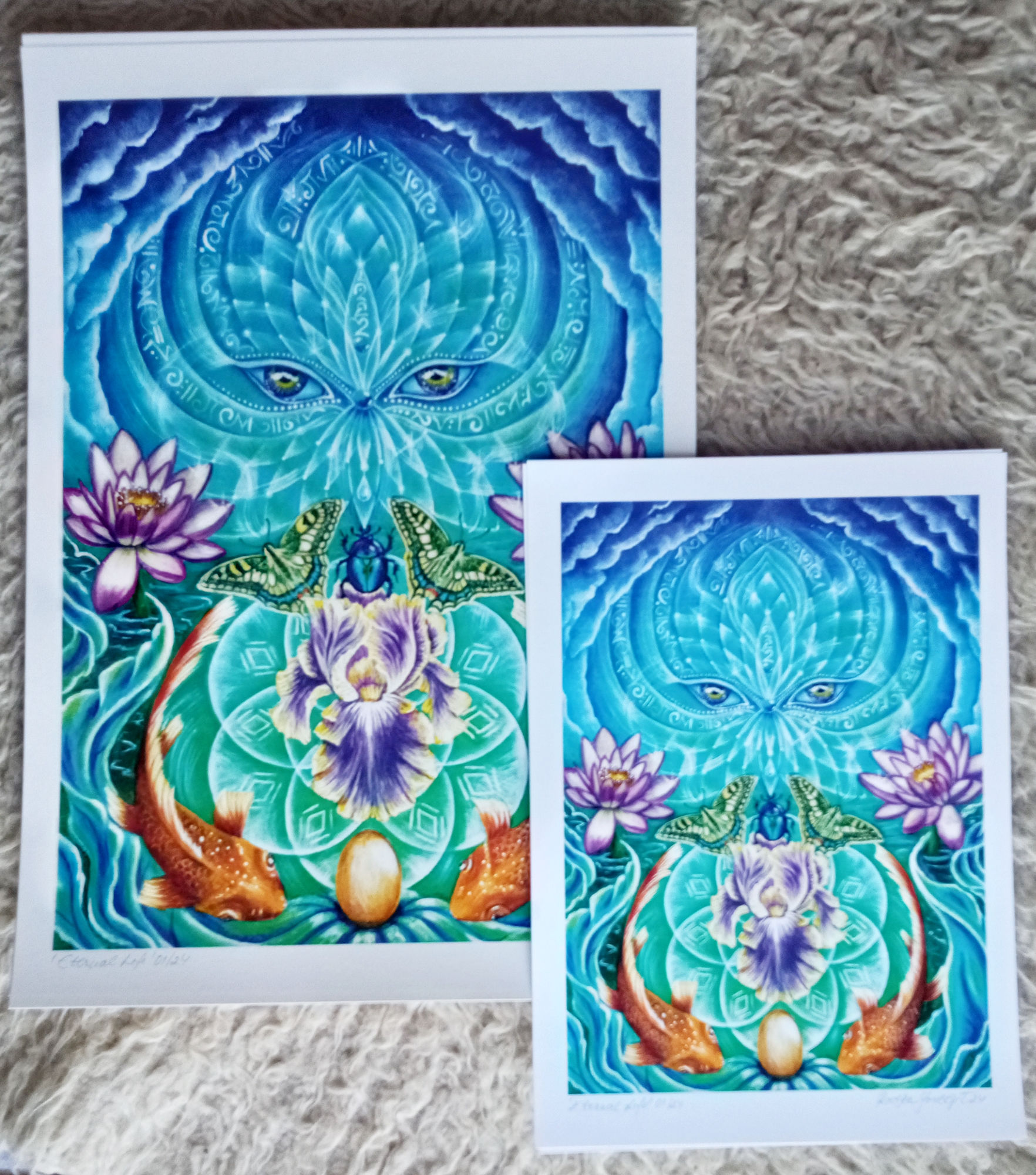 Paper Fine Art Print 'Eternal Life', Radka SoulArt, artist Tenerife, Canary Islands, Cards of Alignment