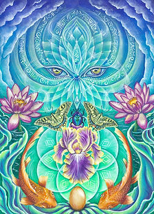 Artwork 'Eternal Life' Cards of Alignment by Radka SoulArt, Canary Islands resident visionary and intuitive realism artist.