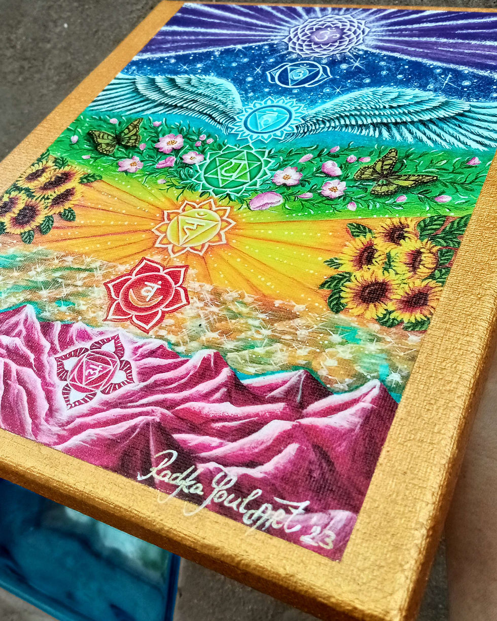 Thumbnail: Canvas Fine Art Print for sale 'Energy' by Radka SoulArt, artist Tenerife, Canary Islands,  carddeck Cards of Alignment