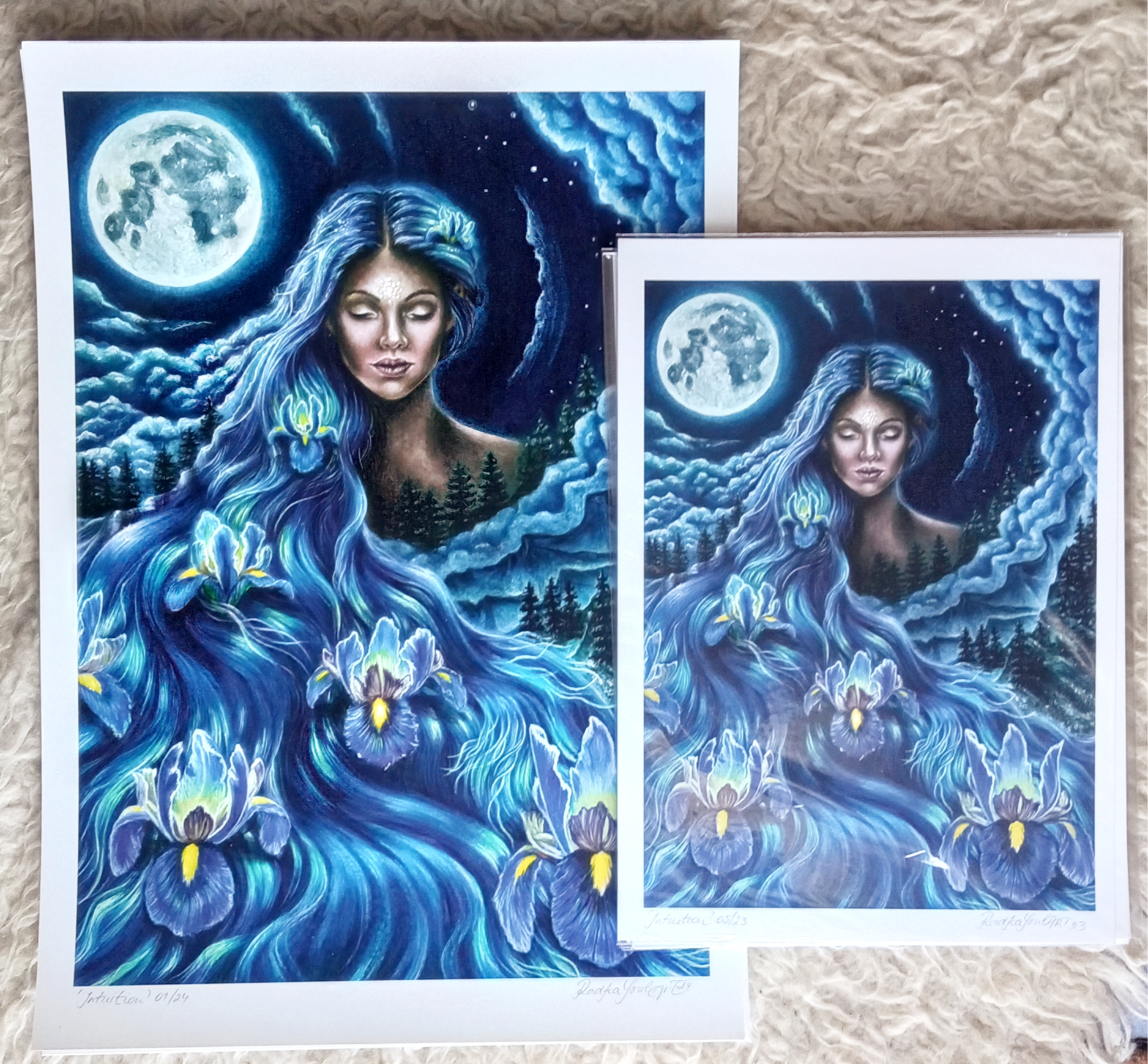 Paper Fine Art Print 'Innocence' by Radka SoulArt, artist Tenerife, Canary Islands, Cards of Alignment