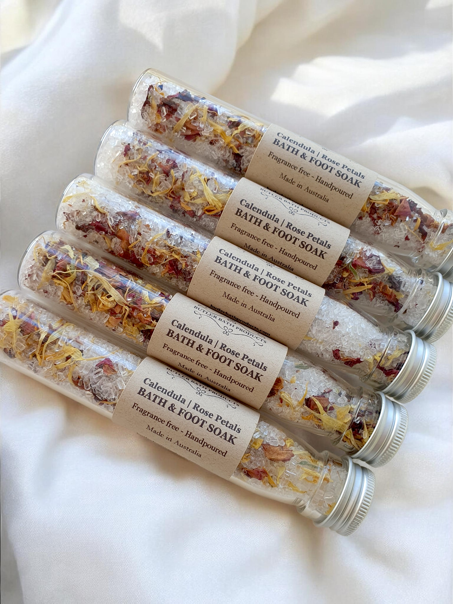 Calendula | Rose Petal Bath Salts Test tube