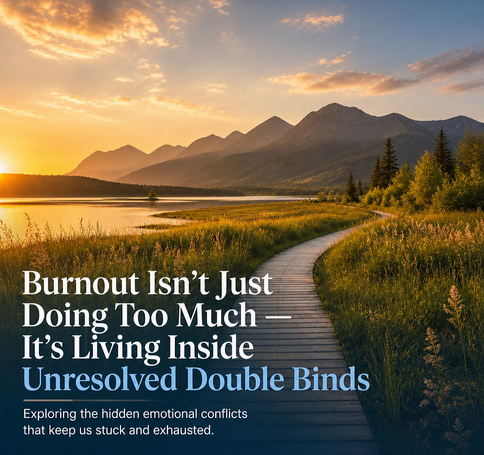 Burnout Isn’t Just Doing Too Much — It’s Living Inside Unresolved Double Binds