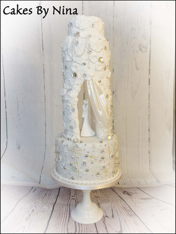 Romantic wedding cake, sugar flowers, topper cake, hanging wedding cakes, wedding cake