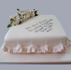 Cake with text for a wedding anniversary