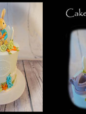 I adore this 6" tall 3d figure of Peter Rabbit with his vegetables