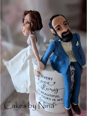Wedding cake topper by Cakes by Nina.