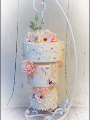Romantic wedding cake, sugar flowers, topper cake, hanging wedding cakes, wedding cake