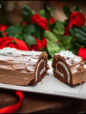 Chocolate Yule log cake from Cakes By Nina