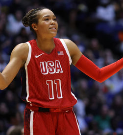 Team USA OG's set the tone early in a victory over Hungary 108-56
