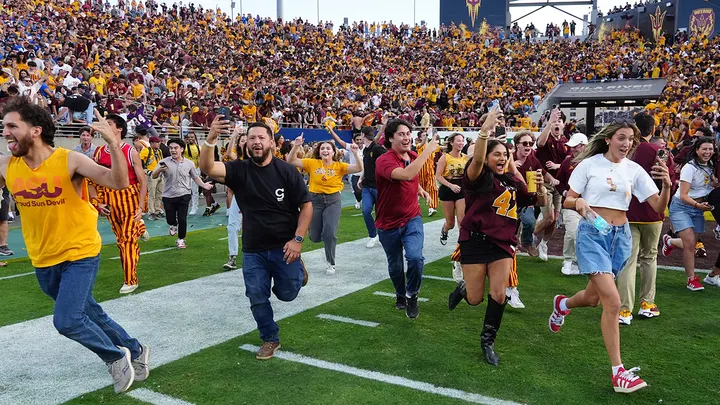 ASU fined for storming the field