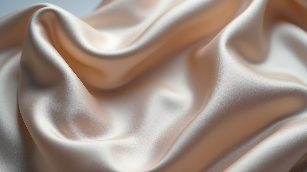 Close-up view of elegant silk fabric showcasing texture and sheen