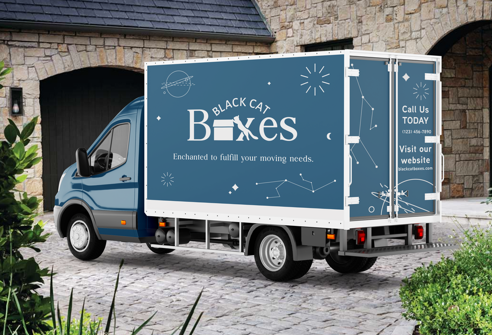 Black Box Moving Truck Mock Up