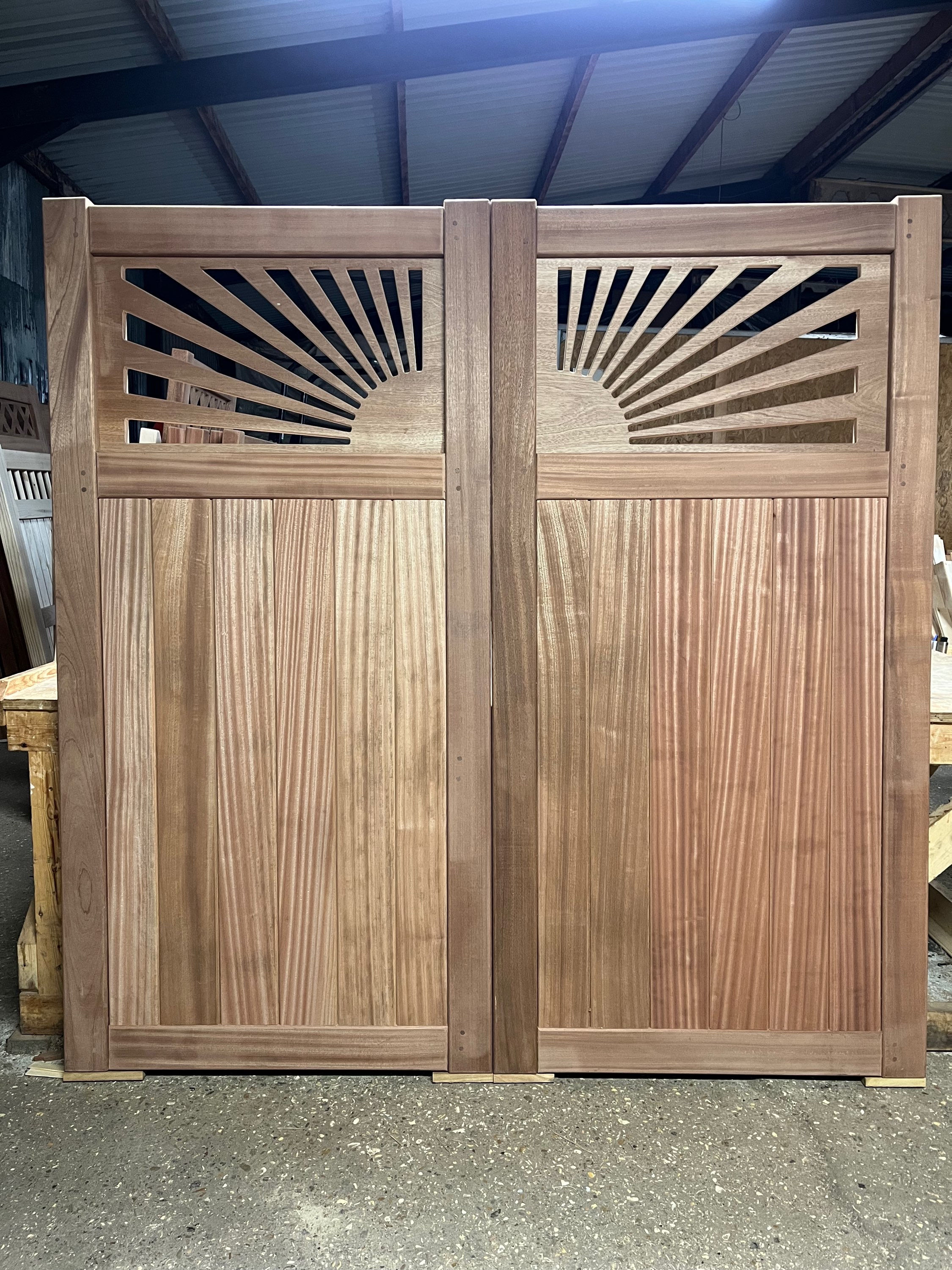 1920s Wooden Driveway Gates Front View