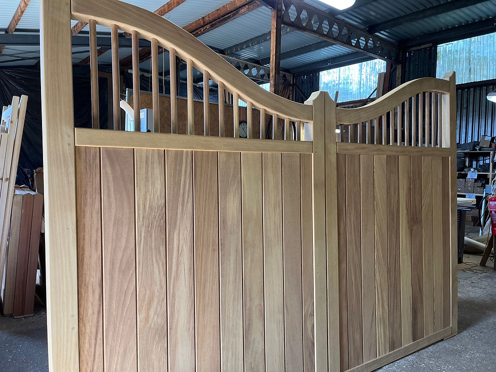 Thumbnail: Arch Top Driveway Gates Front View
