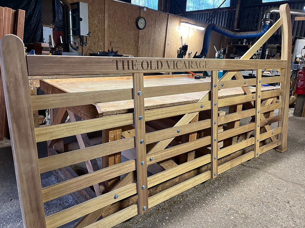 Thumbnail: Seven Bar Curved Heel Field Gate Front View