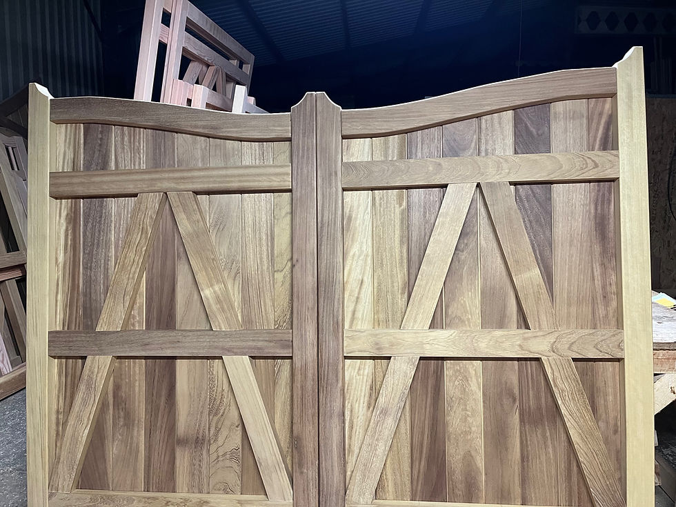 Thumbnail: Quality Set Of Driveway Gates Back View