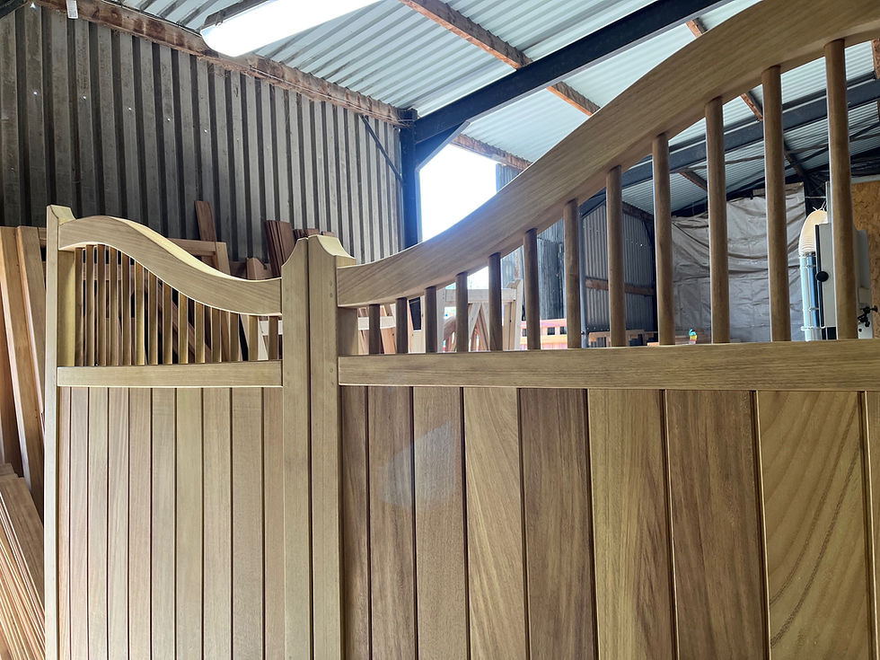 Thumbnail: Swan Neck Driveway Gates Modern Design Front View