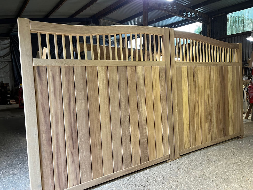 Thumbnail: Hardwood Timber Gates Front View