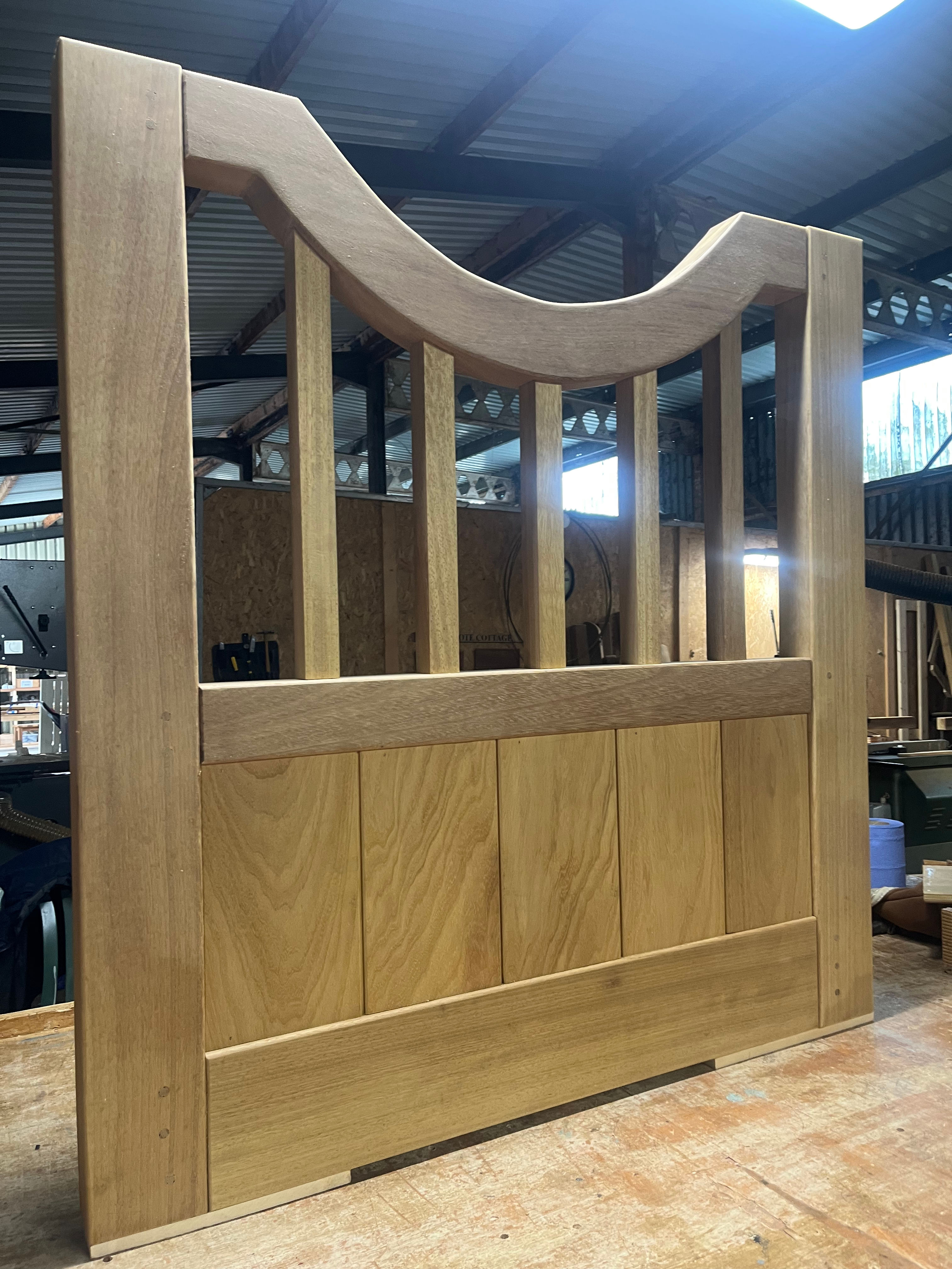 Traditional Hardwood Garden Gate With Long Square Spindles Front View