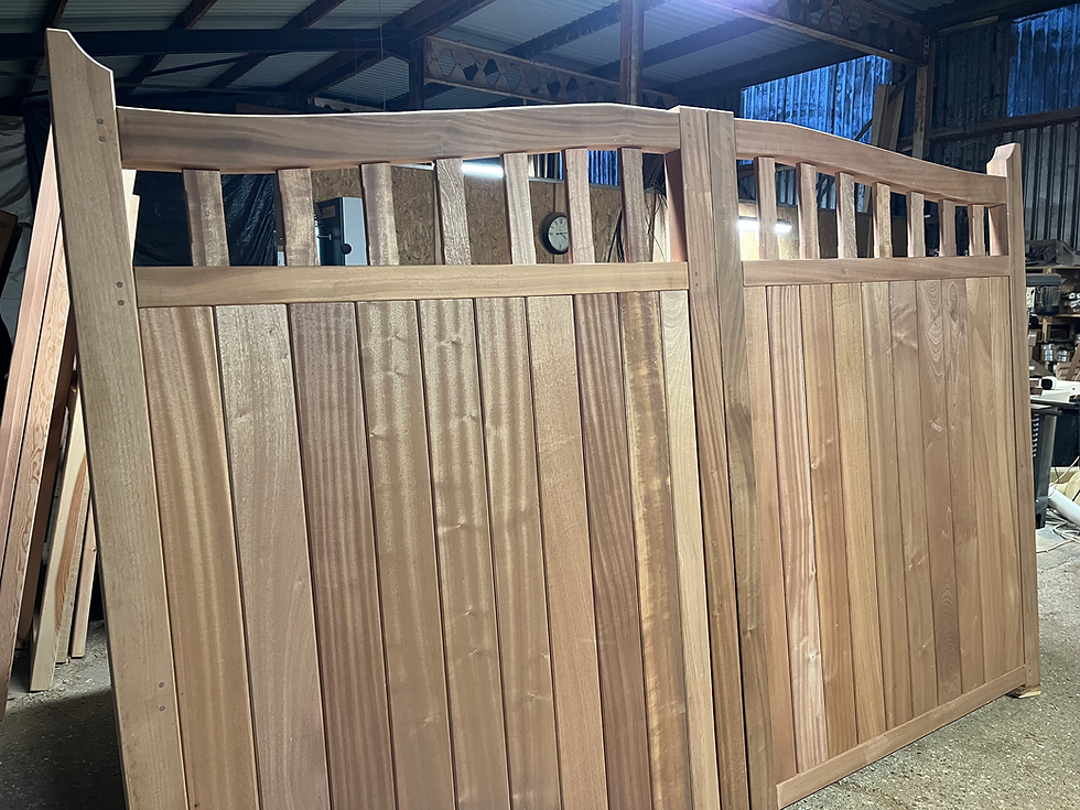 Hardwood Driveway Gates Sapele Front View