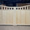 Thumbnail: Affordable Wooden Driveway Gates Reverse Arch Top Front View