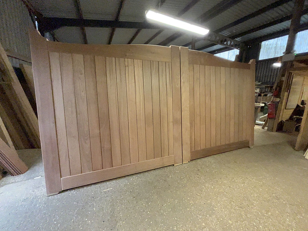 Thumbnail: Timber Driveway Gates Large Frame Front View