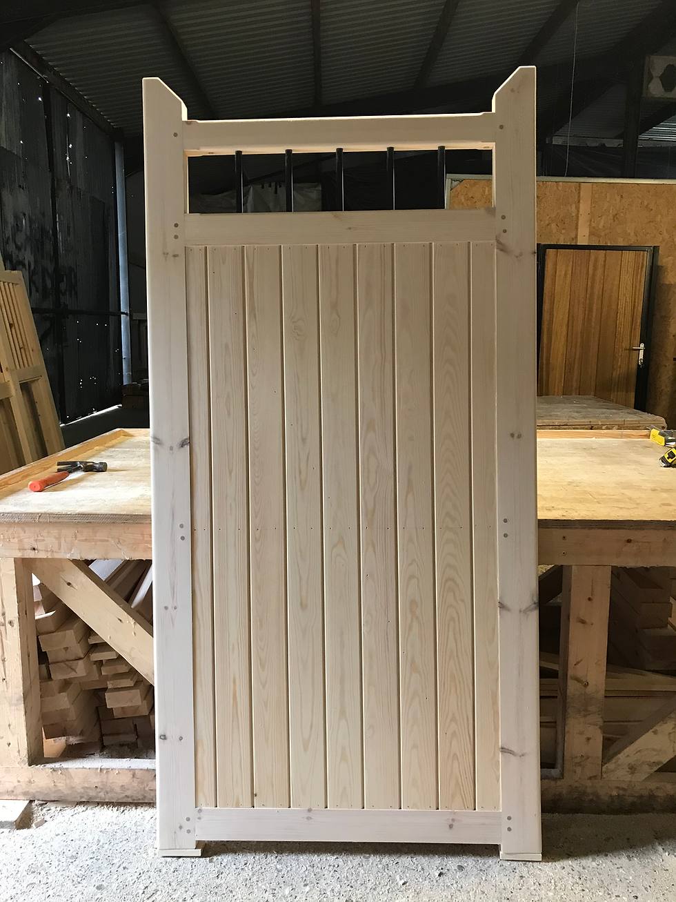 Wood And Metal Gate Front View