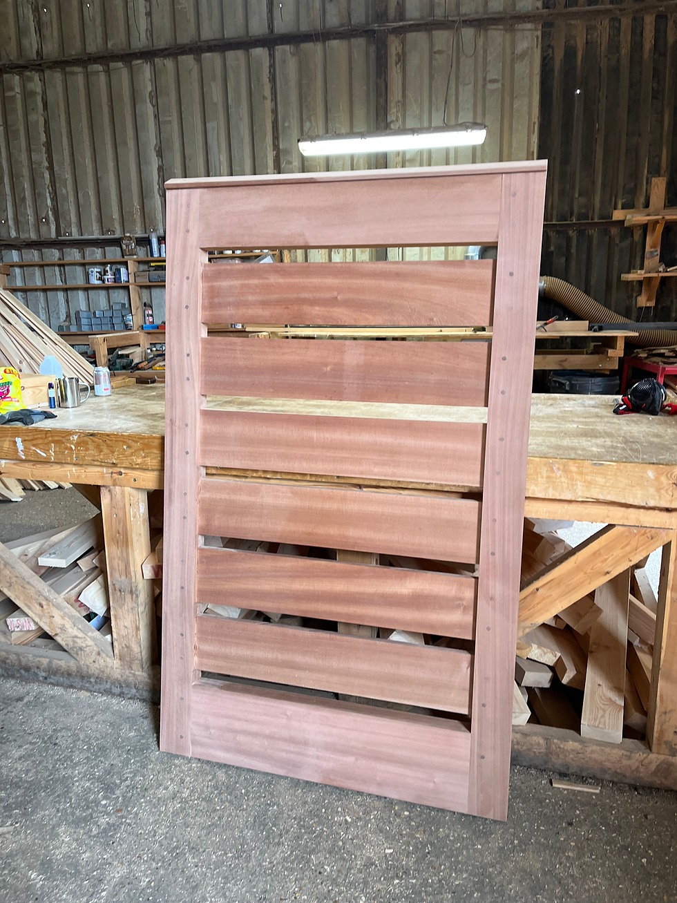 Thumbnail: Slatted Design Wooden Garden Gate Front View