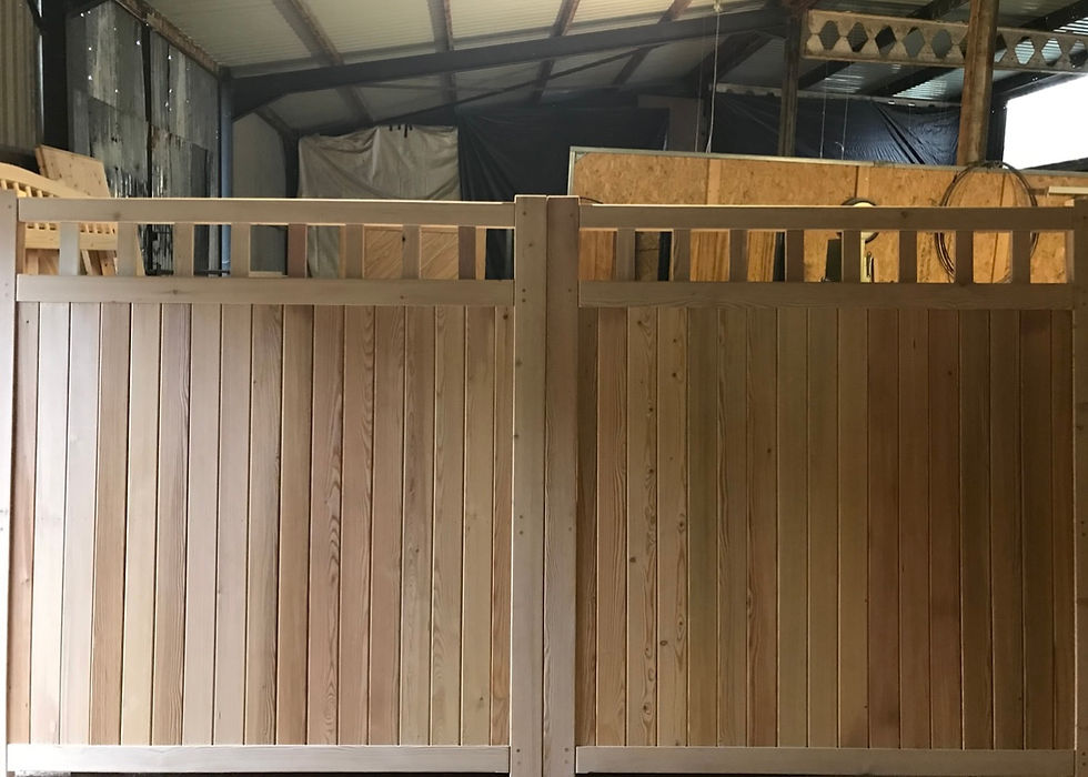 Modern Wooden Driveway Gates Front View