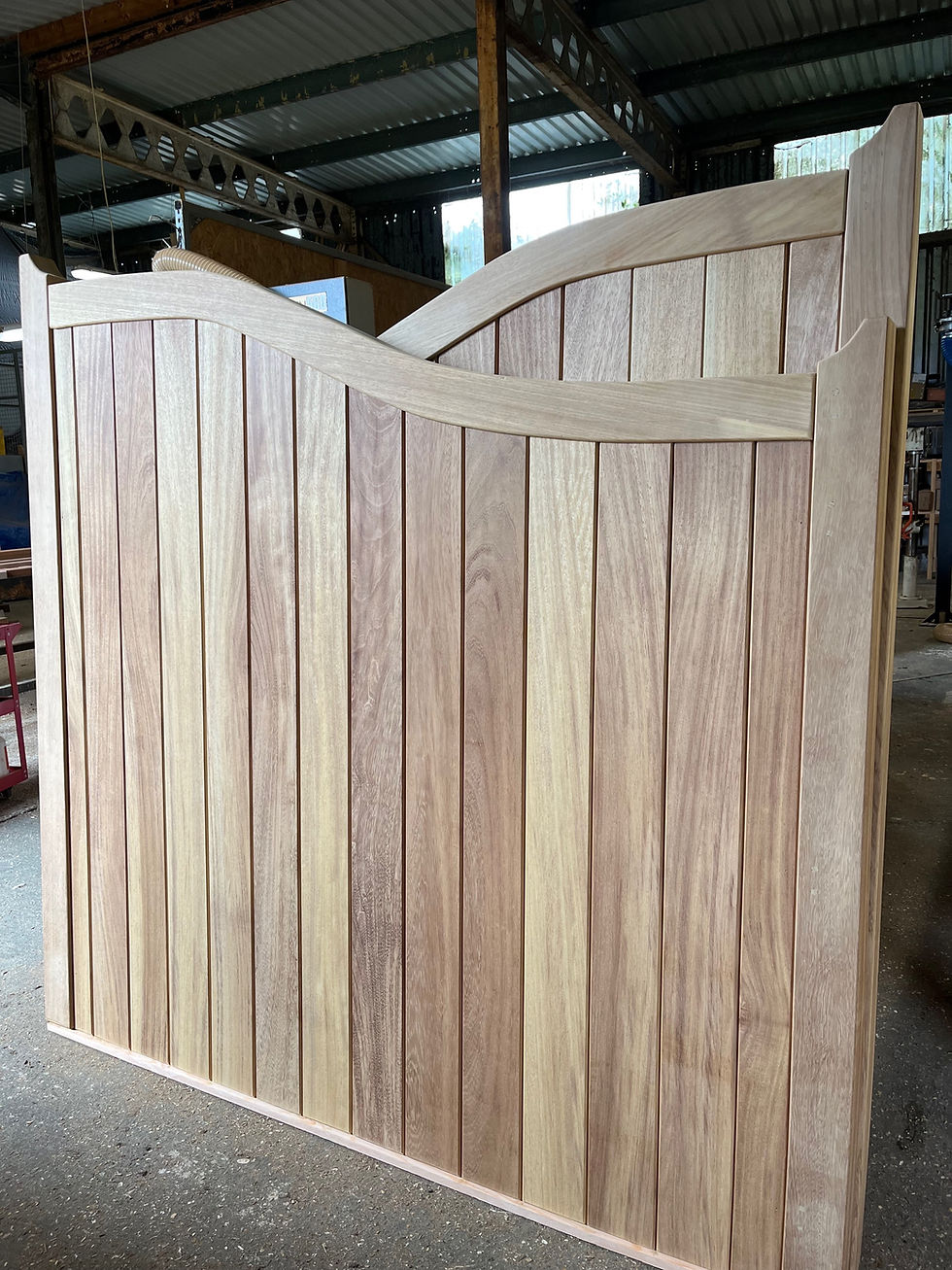 Thumbnail: Pair Of Driveway Gates Overlapping Front View