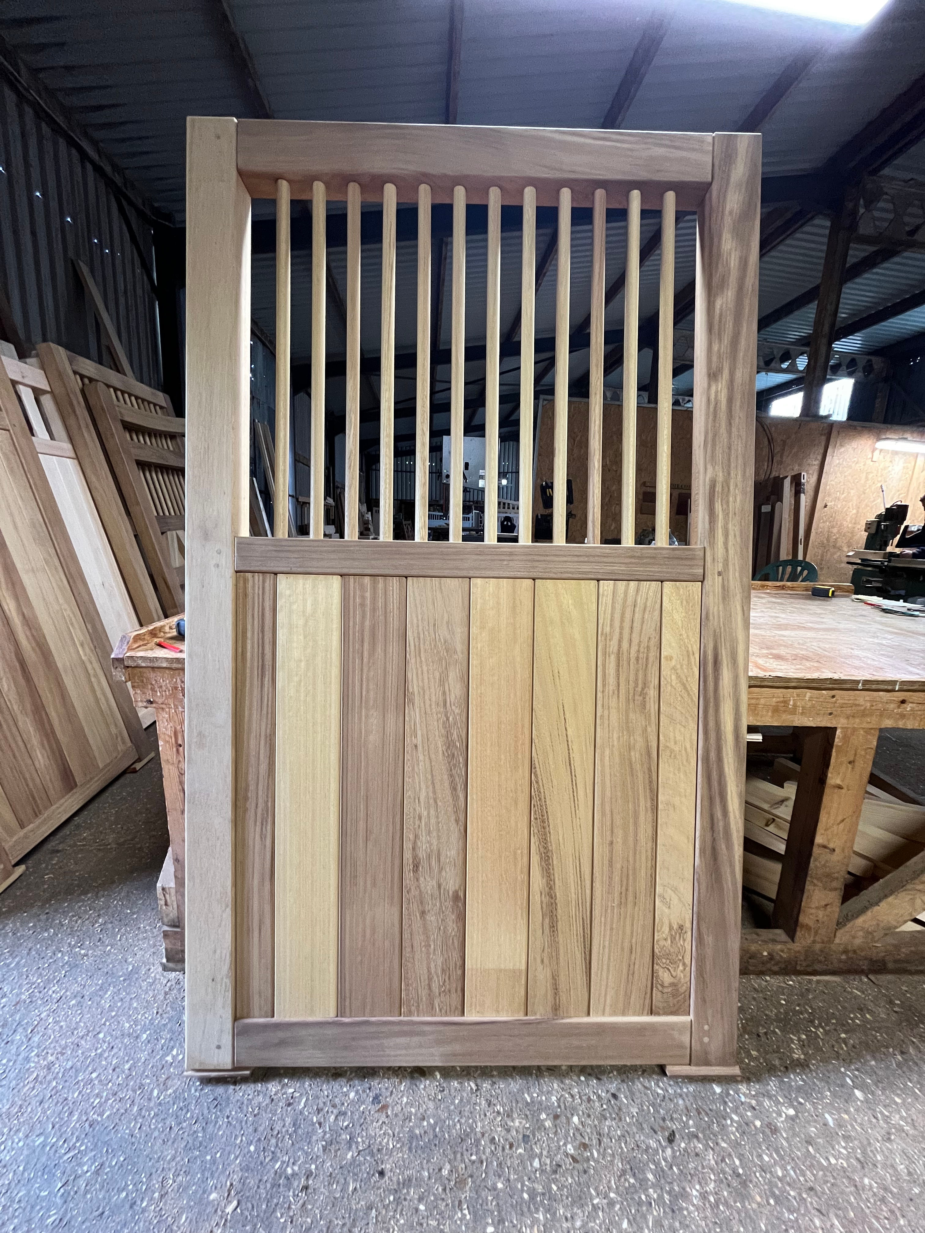 Old Fashioned Garden Gate With Long Spindles Front View