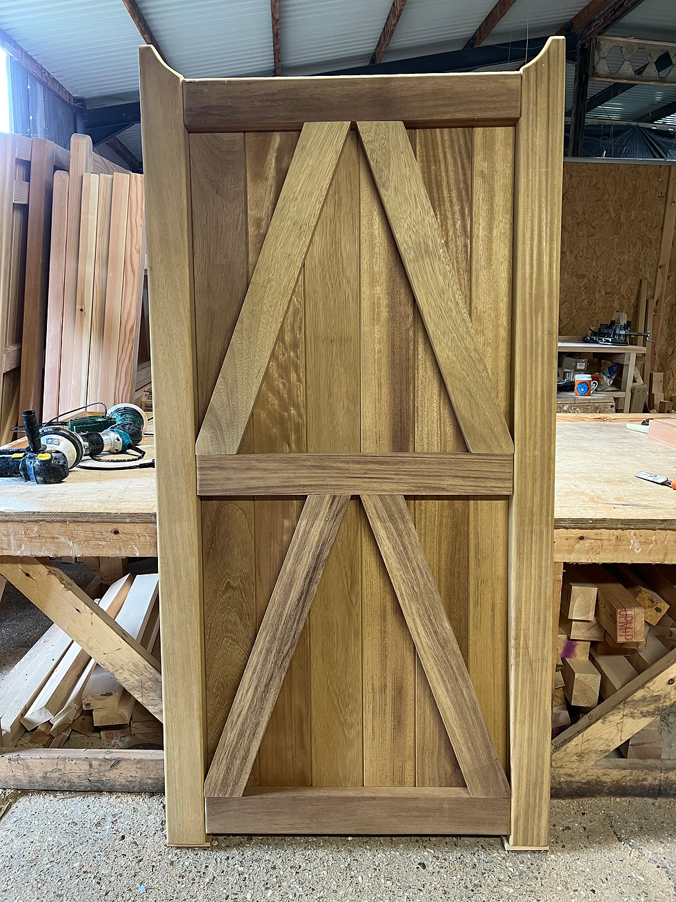 Thumbnail: Iroko Gate Back View