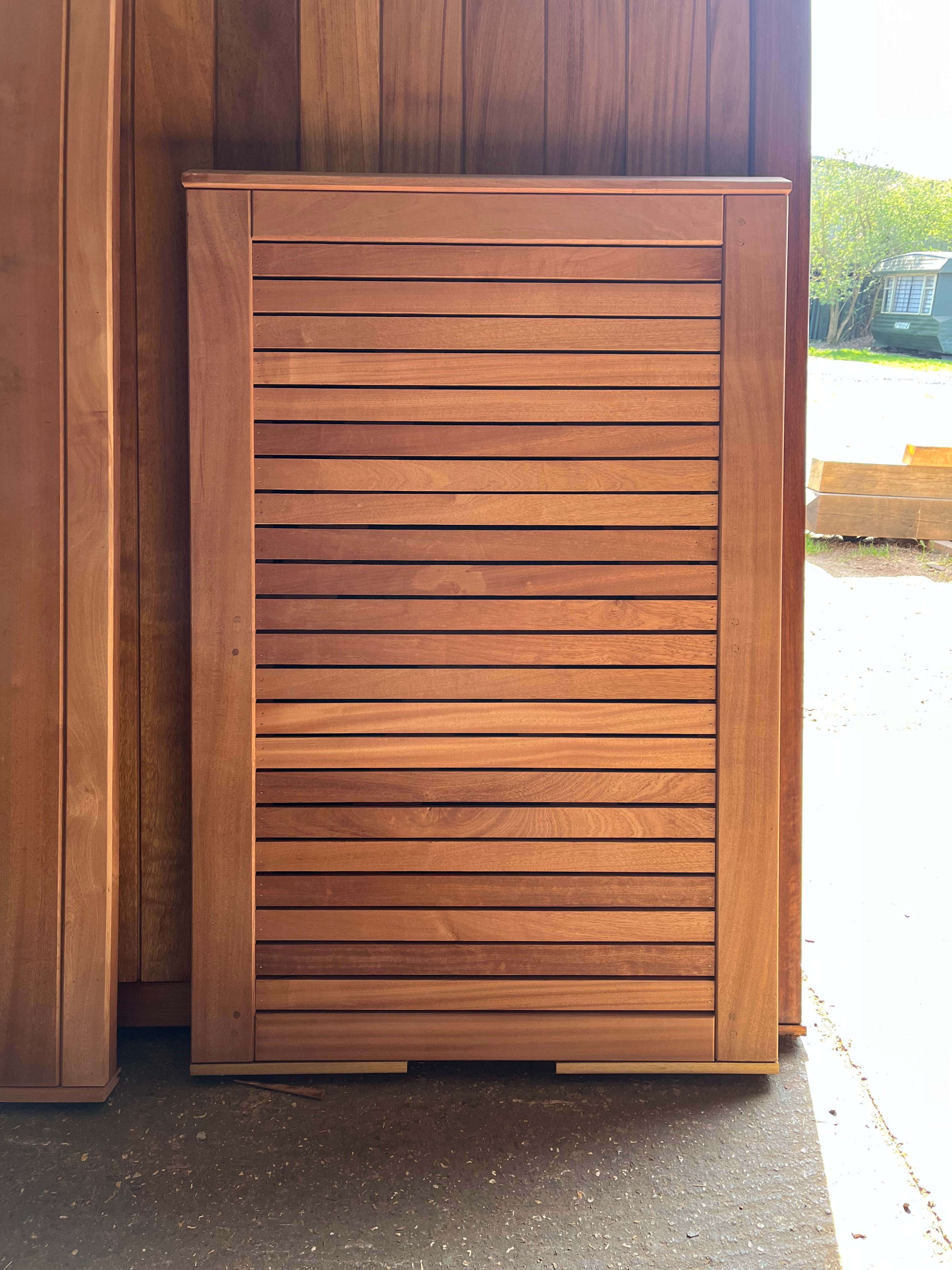 Slatted Garden Gate Contemporary Design Front View