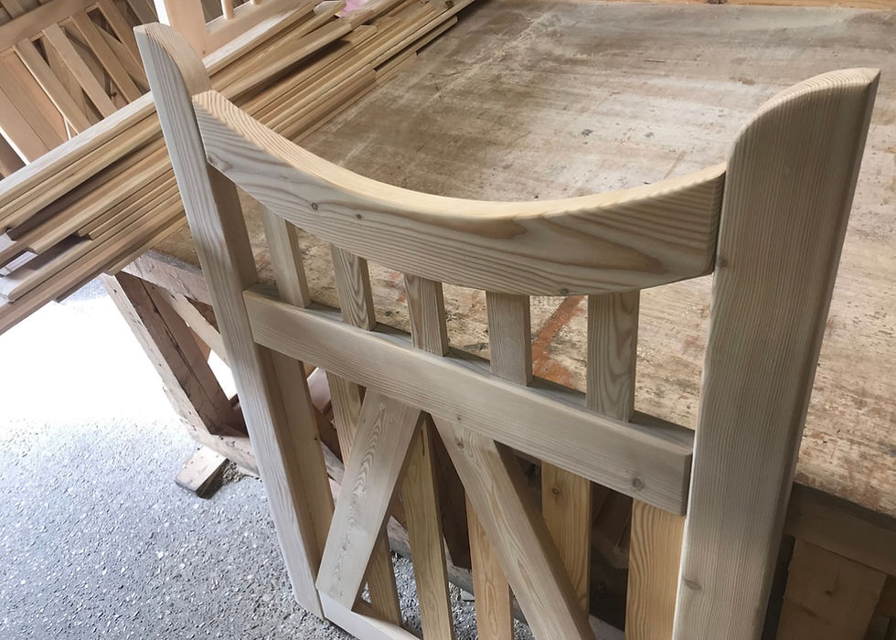 Thumbnail: Slatted Wooden Garden Gate Back View