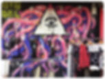 Siam Square, note how the 4 public phones have become part of the mural!