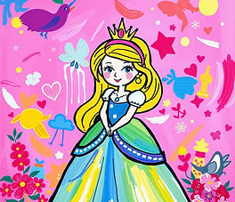 princess painting done by kids.jpg