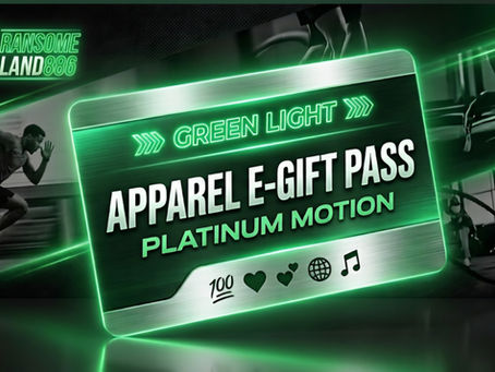 Dave B Ransome Wonderland886 GREEN LIGHT APPAREL E-GIFT PASS PLATINUM MOTION