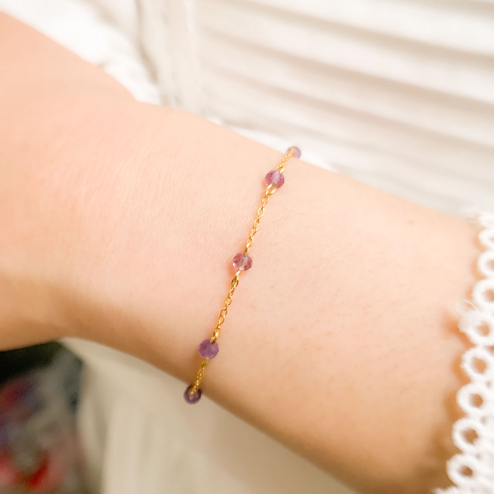 Thumbnail: Classic Faceted Amethyst Bracelet