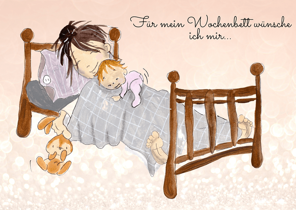 Miniaturbild: Motiv der Wochenbettkarten von Daniela Schramm
