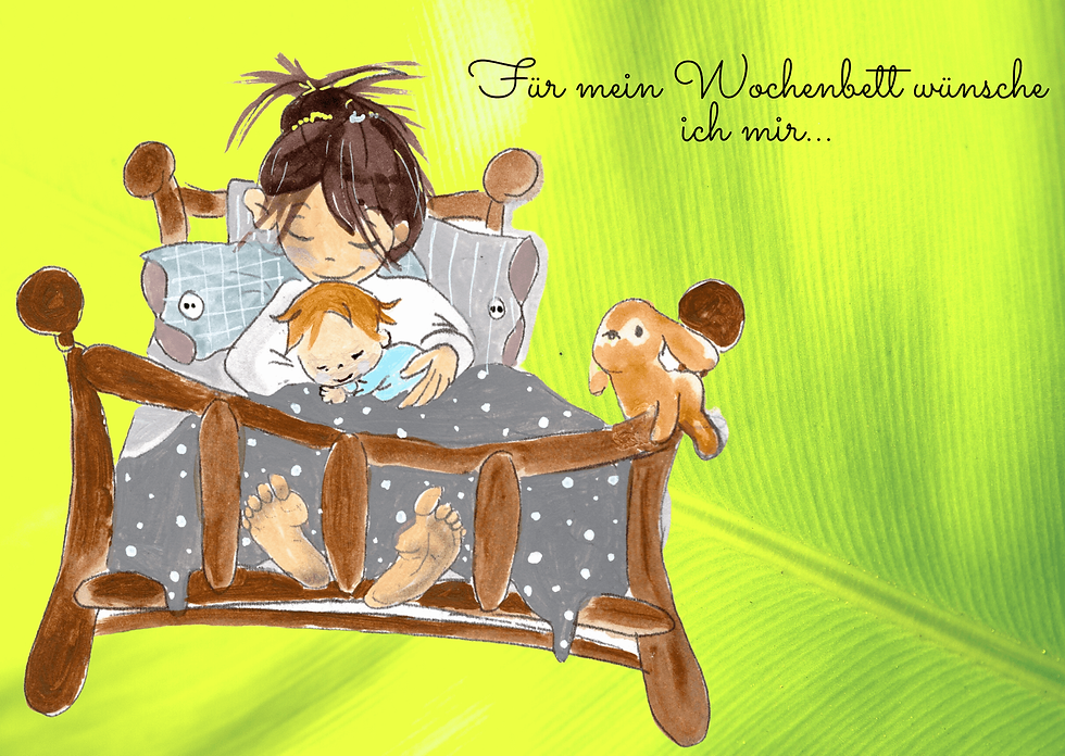 Miniaturbild: Motiv der Wochenbettkarten von Daniela Schramm