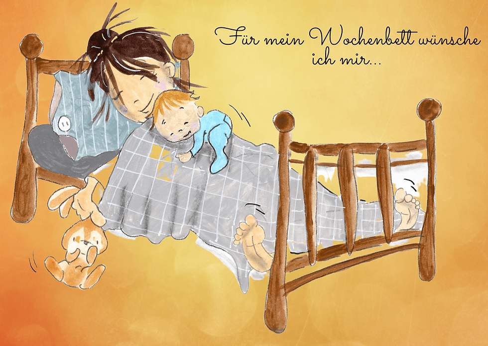 Miniaturbild: Motiv der Wochenbettkarten von Daniela Schramm