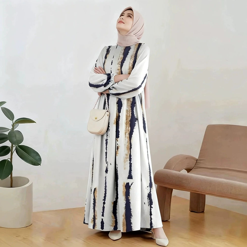Thumbnail: Muslim Cotton Abayas For Women Dashiki Loose Dress Batwing Sleeve Femme Robe