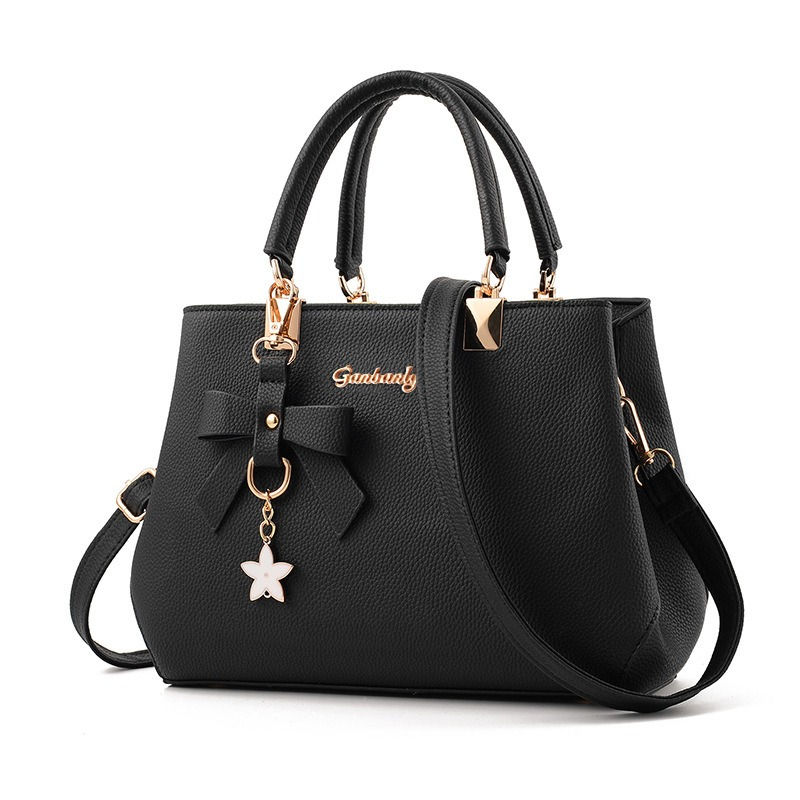 Thumbnail: New Korean version trendy autumn and winter bow women's bag portable shoulder ba