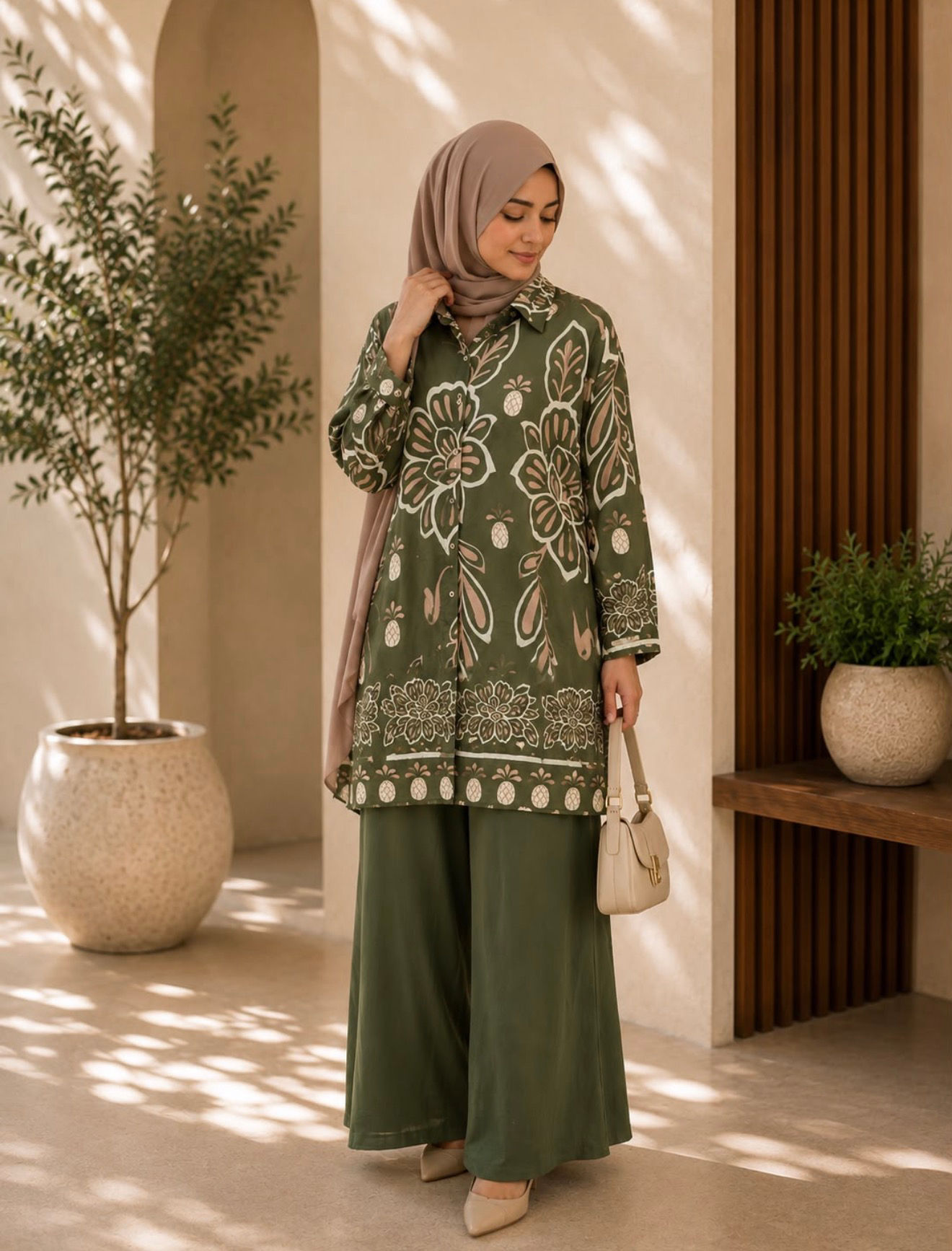 12224 - OVER SIZED COTTON PRINTED LONG COORDS 