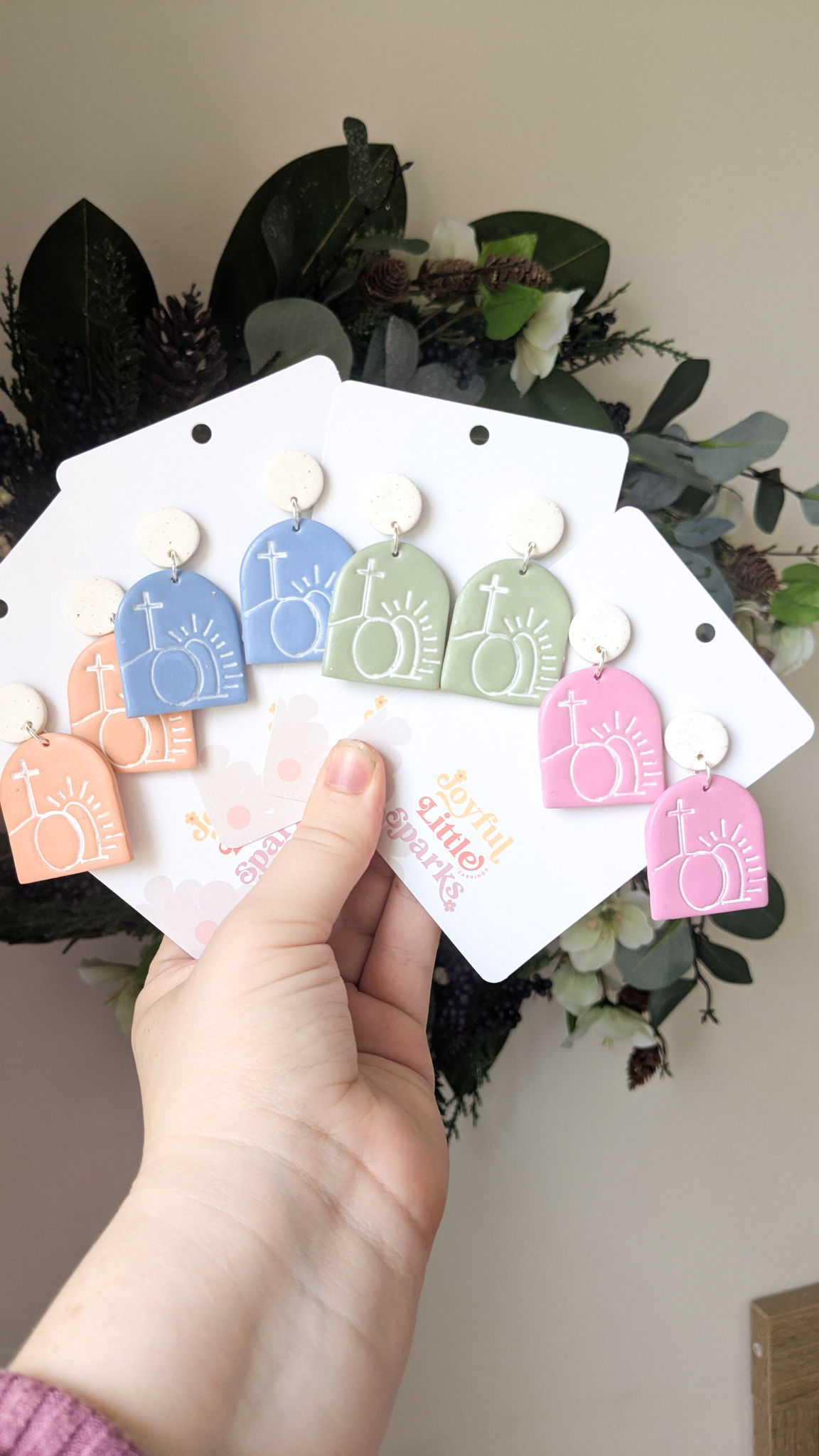 Gospel Story Indentation Dangle Earrings