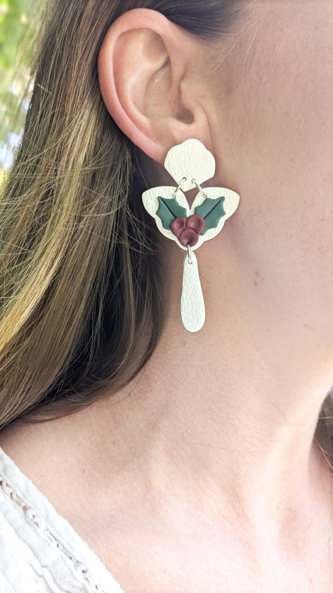 Holly Christmas Statement Earrings