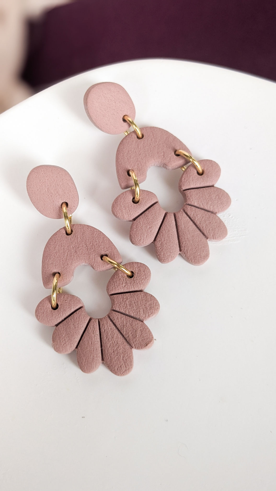 Gillian Groove Scallop Dangle Earrings