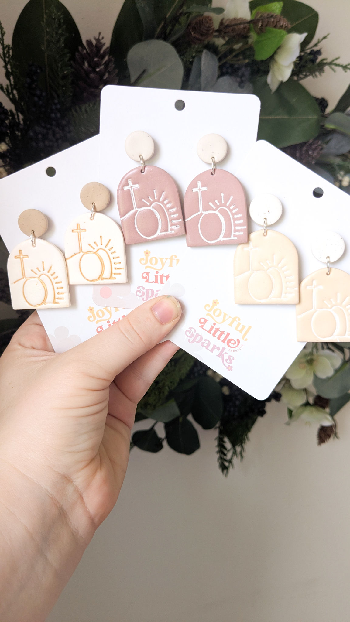 Gospel Story Indentation Dangle Earrings