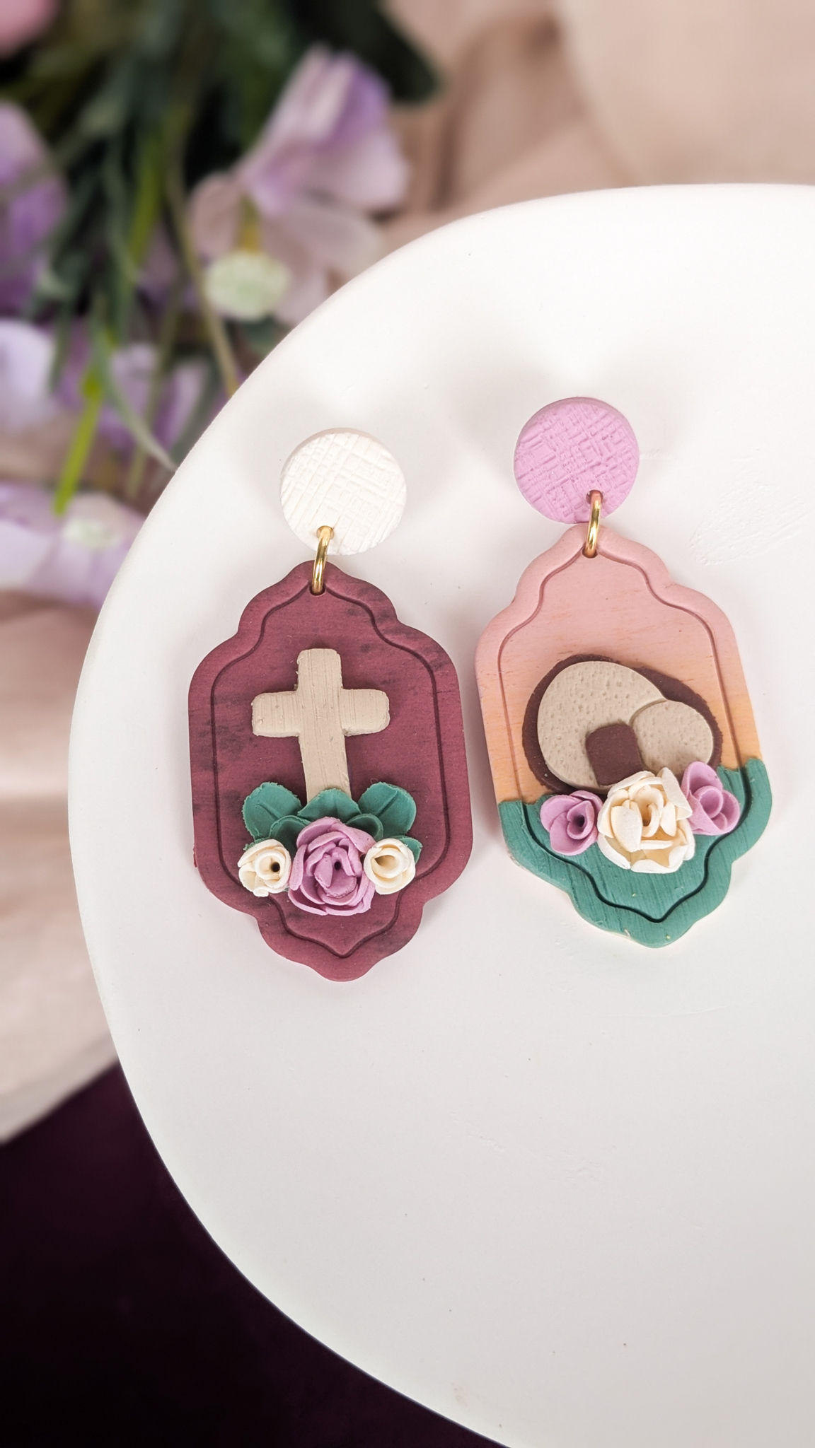 Good Friday & Easter Sunday Gospel Story Statement Earrings