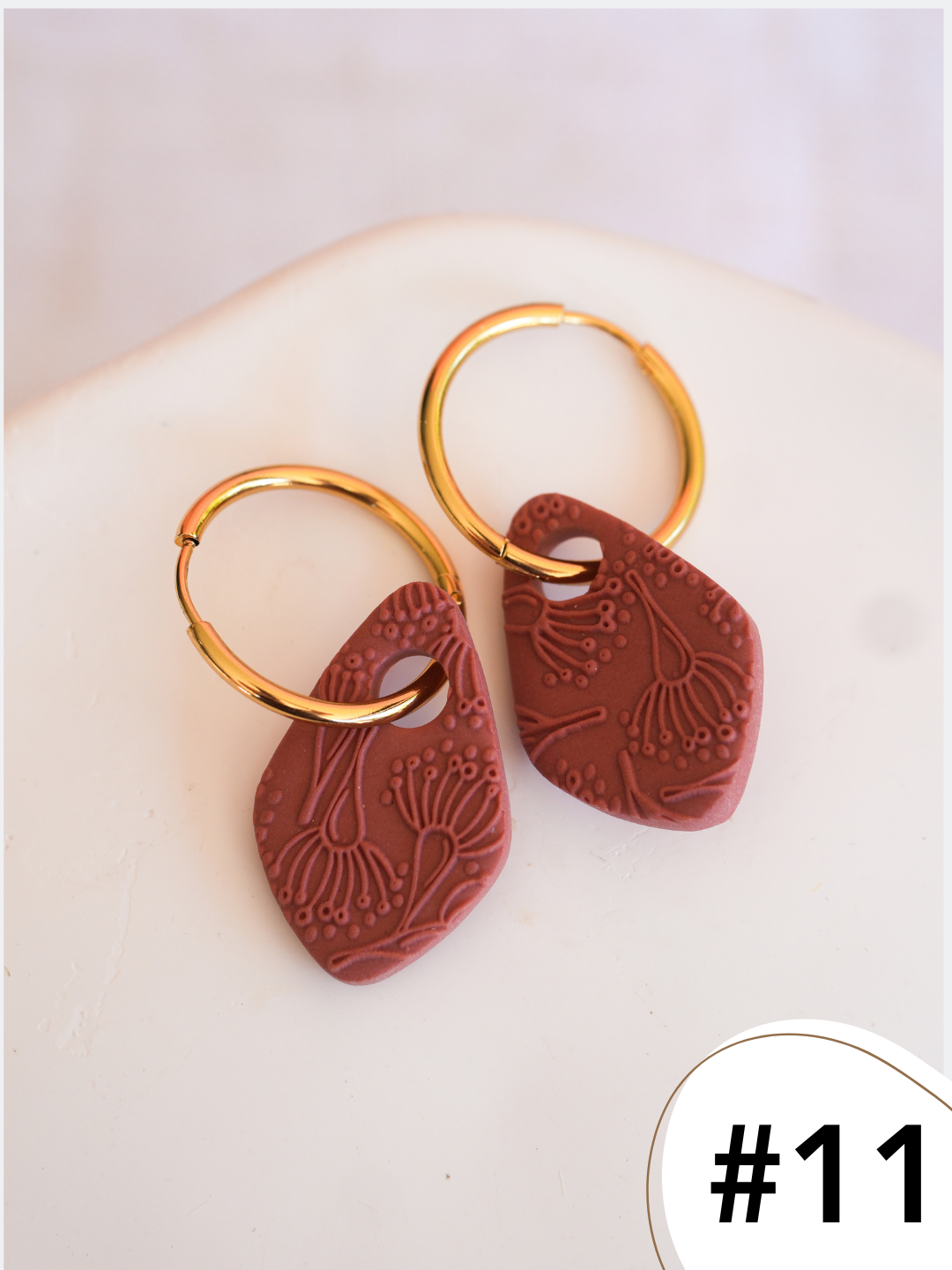 Interchangeable Polymer Clay Hoop Charms | Mix & Match Earring Dangles